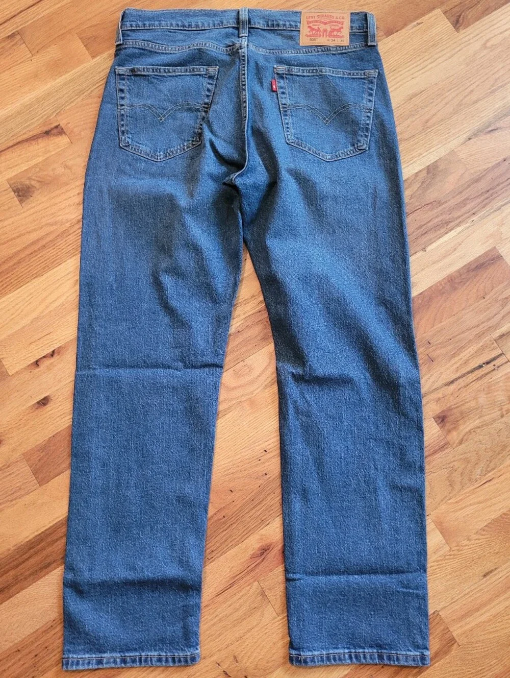 Levi's 505 Jeans Regular Straight-Leg Men's 34x30 Medium Blue Wash NWT